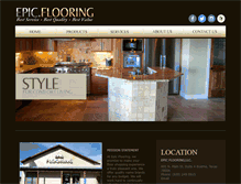 Tablet Screenshot of epicflooring.com